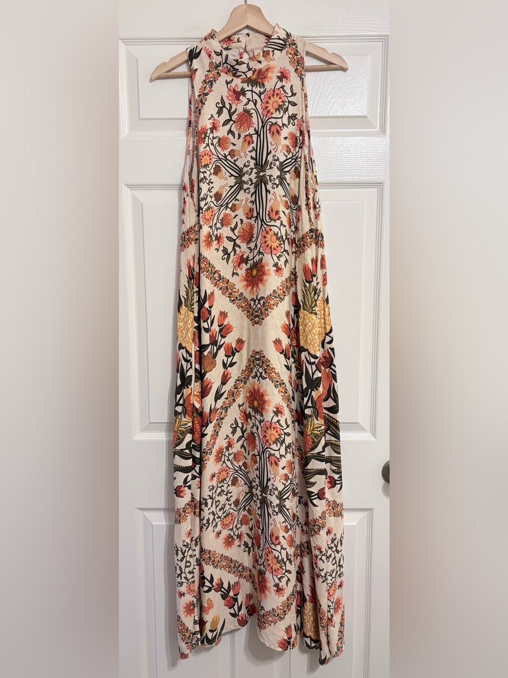 FARM Rio Halter Maxi Dress Floral Pattern Large - Picture 3 of 9